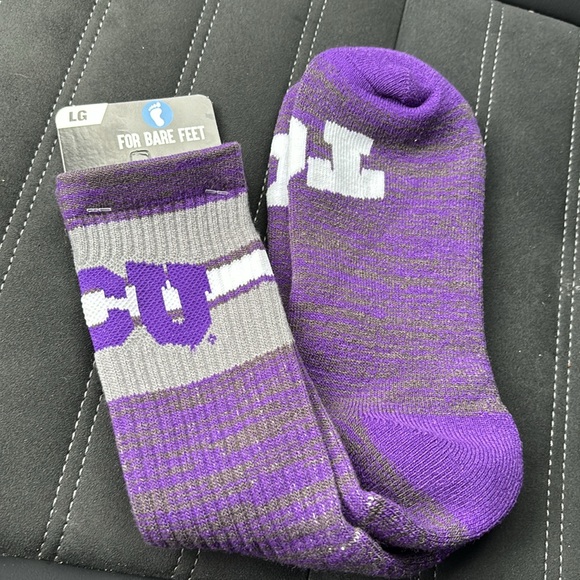 For Bare Feet First String TCU purple
Horned Frogs Men’s Socks large size 10-13 - Picture 5 of 7